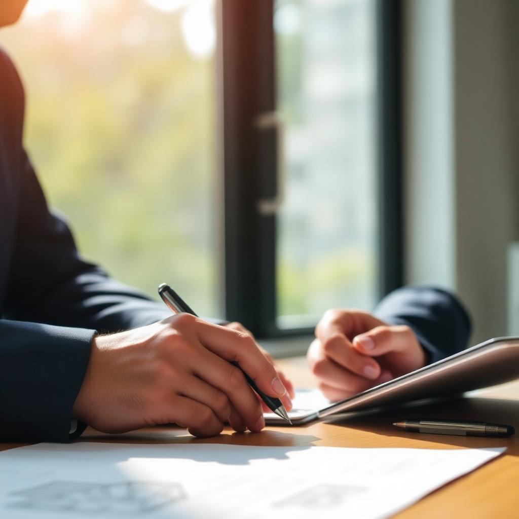 Public adjuster reviewing an insurance claim